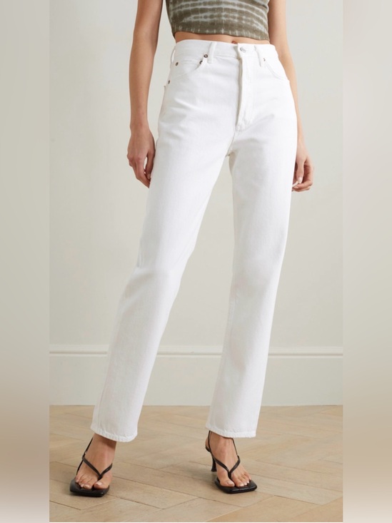 Agolde Denim - Agolde White Straight Leg Jeans